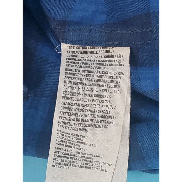Abercrombie & Fitch Xxl Button Down Blue Plaid Chest Pocket Logo Long Sleeve - Picture 13 of 14